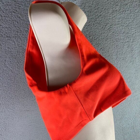 Fashion Nova Top Crop Orange Size Large Cropped Women's‎ Neon Sleeveless Stretch - Picture 9 of 11